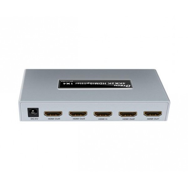 f6a0004 dtec hdmi splitter 1 in 4 out 4k powered unit F6A0004 - DTEC HDMI splitter 1 in 4 out 4K powered unit