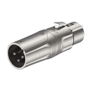 F6C0102 - Roxtone - Adaptor XLR 3 pin Male to XLR 5 pin Female metal body - 1