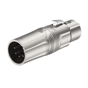 F6C0103 - Roxtone - Adaptor XLR 3 pin Female to XLR 5 pin Male metal body - 1