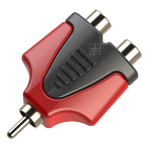 F6C0117- Roxtone - Adaptor Single RCA Male to 2 x RCA female Sockets - 1